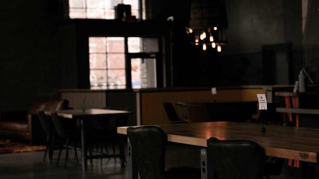 brown wooden table and chairs