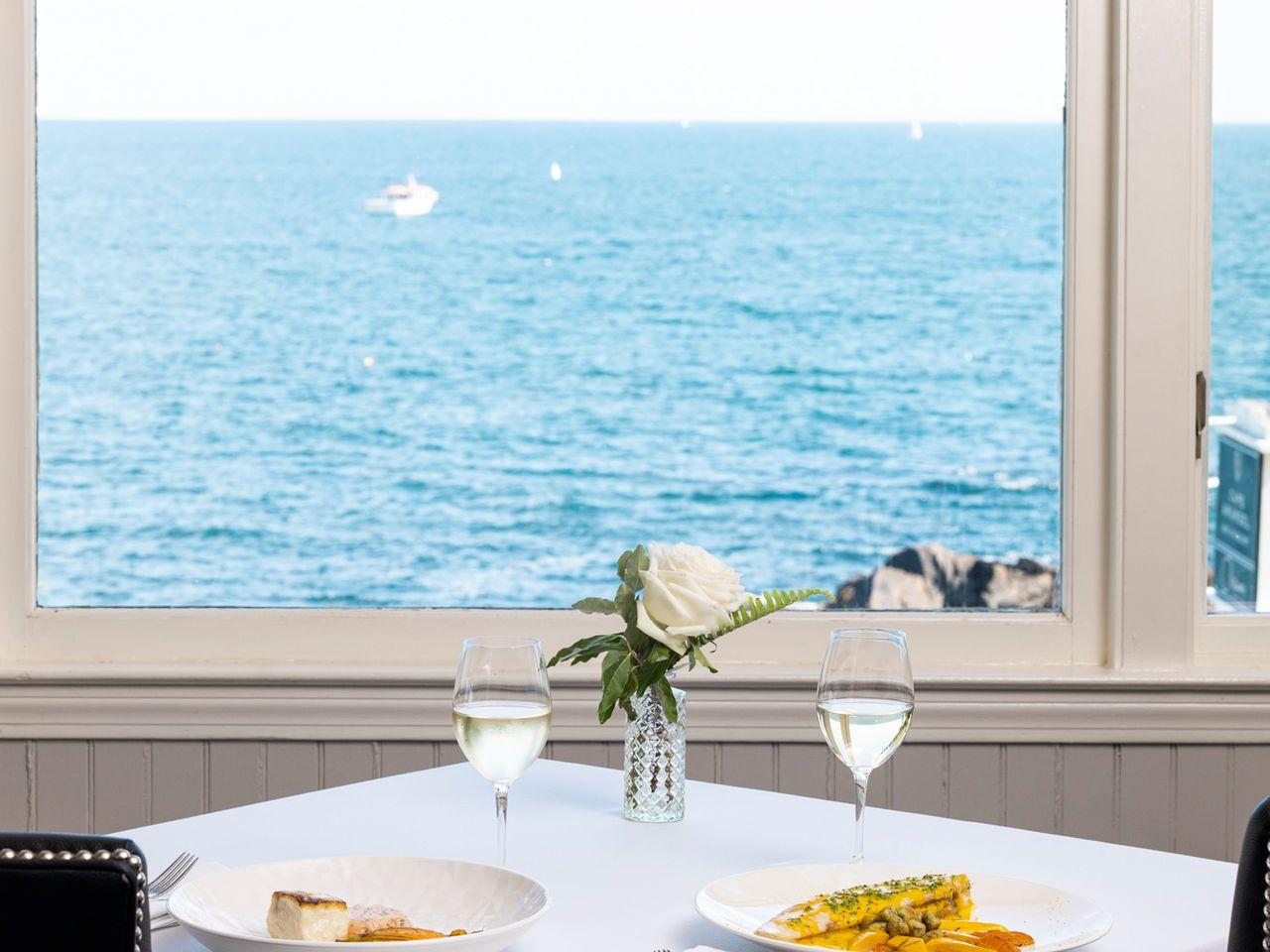 Oceanfront dining in Kennebunkport Maine